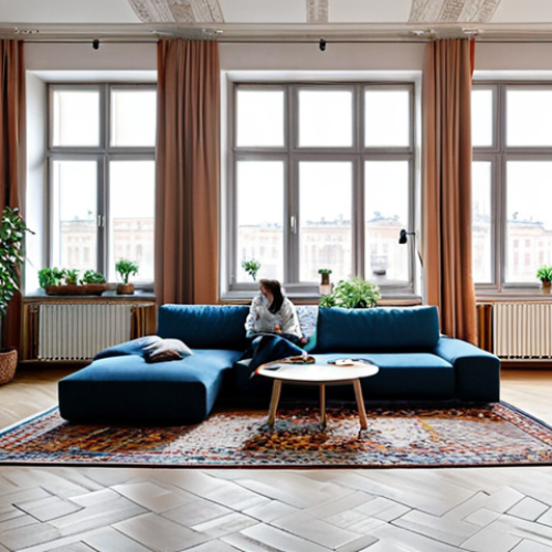 Home 26 **
"A cozy, brightly lit apartment interior in Moscow, Russia. Double-paned windows are closed, blocking out the bustling city sounds. Inside, a family is relaxing, reading and playing games. Soft, warm lighting. A thick, patterned rug is on the floor, and sound-absorbing panels are subtly integrated into the wall design. Focus on the feeling of tranquility and peace. Realistic, high resolution, 8k, photorealistic." Safety modifiers: "appropriate content", "fully clothed", "family-friendly".
**