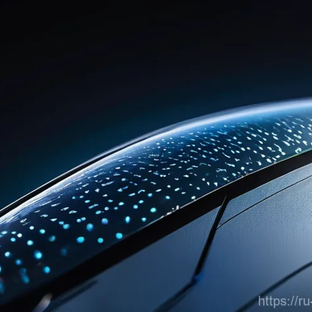 기계공학 항공기설계 - **Prompt:** A close-up, highly detailed shot of a futuristic aircraft's metallic-composite outer ski...