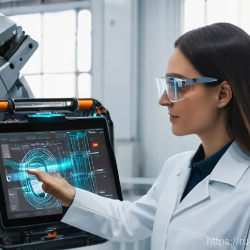 기계공학 기계학습 - **Prompt:** A clean, brightly lit, modern factory floor at a Russian aerospace manufacturing plant. ...