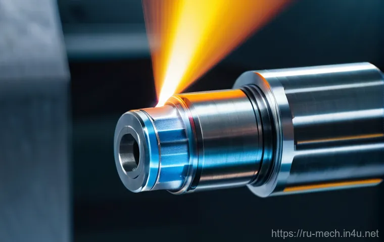 기계공학 열처리기술 - Image Prompt 1: Precision Laser Hardening**
